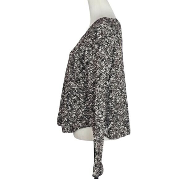 Eileen Fisher Linen Sweater M Marled Brown Coastal Relaxed Fit Lightweight Beach - Picture 3 of 7